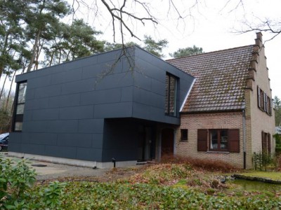 Aanbouw bijgebouw in houtskeletbouw