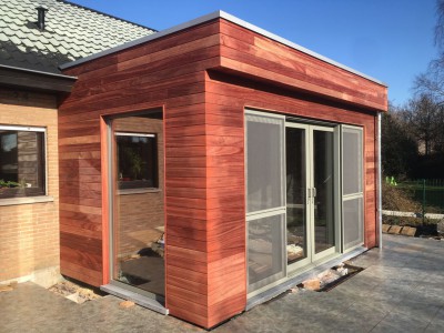 Aanbouw bijgebouw in houtskeletbouw