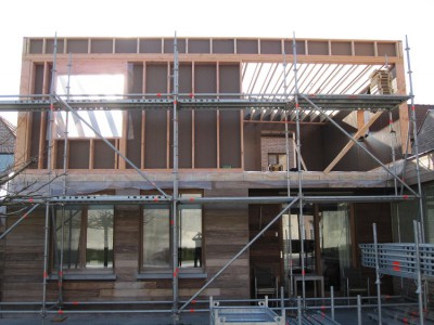 Extra verdieping / bijgebouw in houtskeletbouw in Gent
