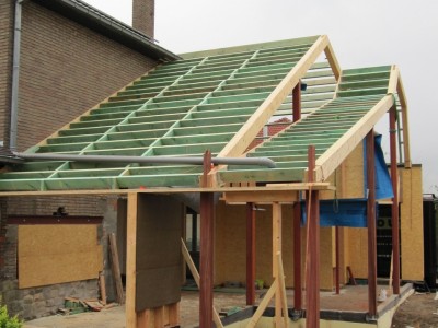 Aanbouw / bijgebouw in houtskeletbouw in Ternat