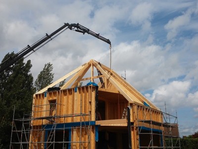 Lage-energiewoning in houtskeletbouw in Ternat