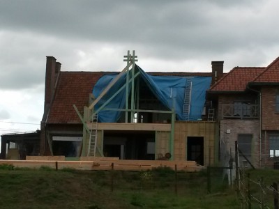 Aanbouw / bijgebouw in houtskeletbouw in Deinze