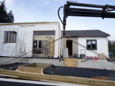 Aanbouw bijgebouw in houtskeletbouw in Woutersbrakel
