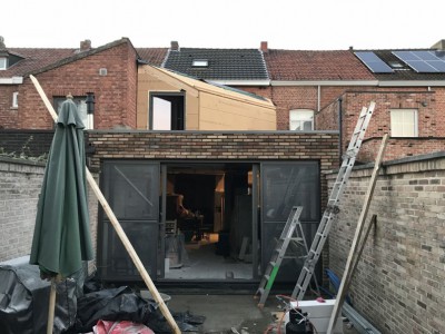 Aanbouw van een extra verdieping in houtskeletbouw in Hasselt