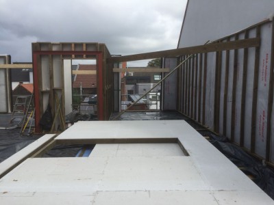 Extra verdieping in houtskeletbouw in Gent