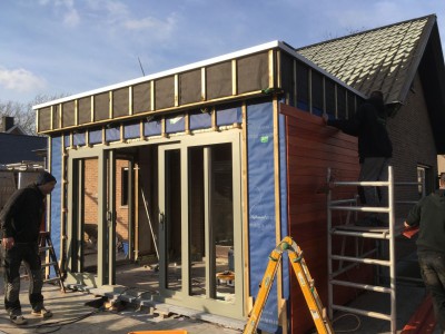 Aanbouw / bijgebouw in houtskelet 
