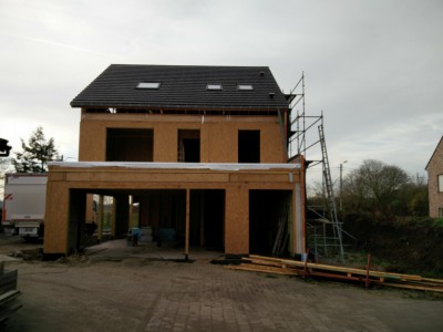 Nieuwbouw lage energiewoning in houtskeletbouw in Opwijk
