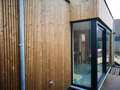 Aanbouw van een bijgebouw in houtskeletbouw in Berendrecht