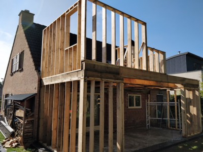 Aanbouw / bijgebouw in houtskeletbouw in Mechelen