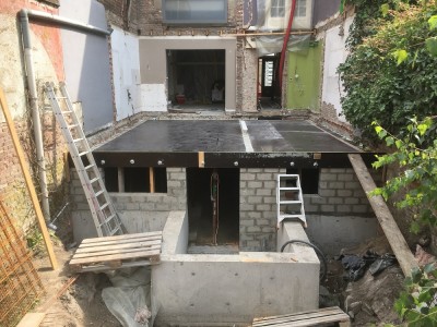 Aanbouw en extra verdieping in houtskeletbouw