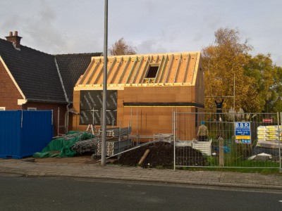 Aanbouw / bijgebouw in houtskelet in Oudenaarde
